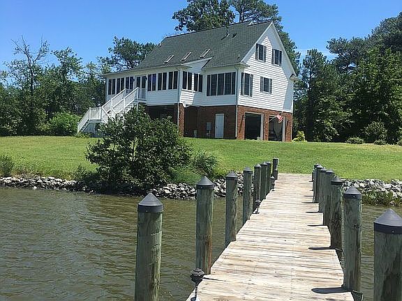View from dock w/boat lift