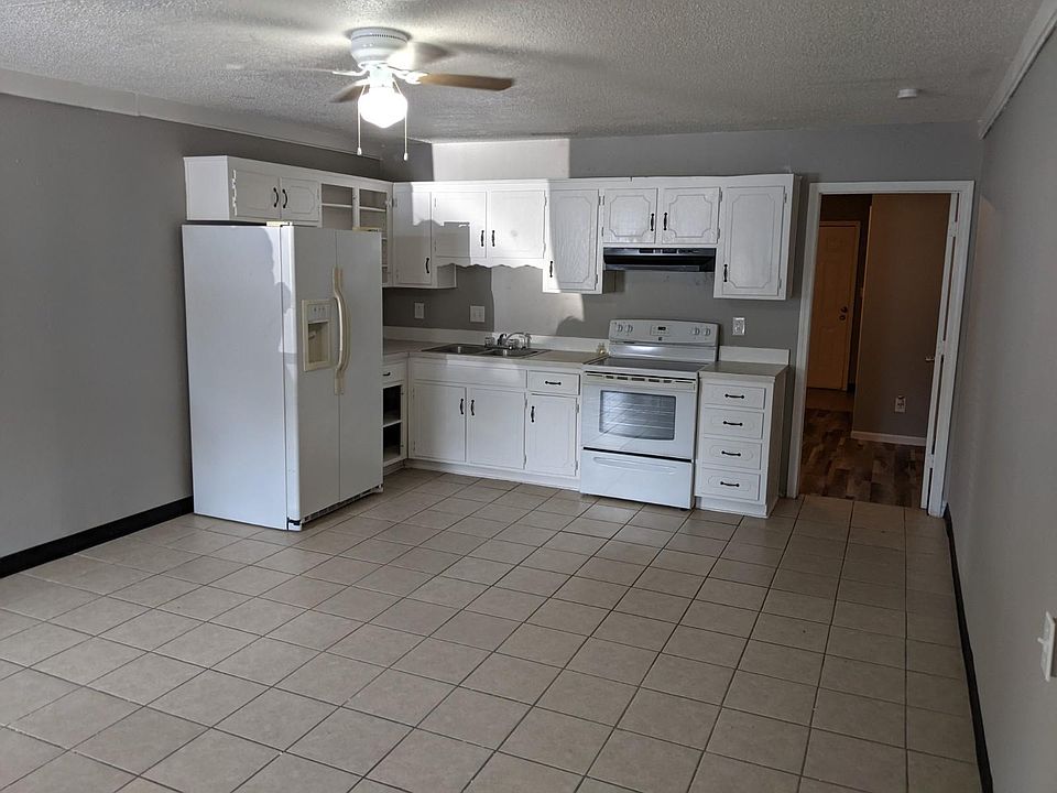 Living room and kitchen area.