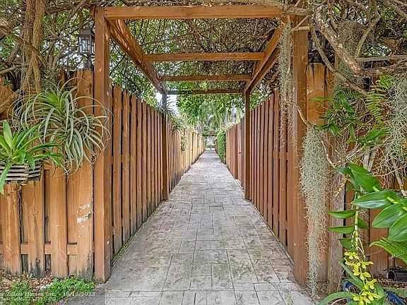 walk way between units (there are a total of 18 units, with half being snow birds)