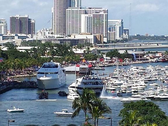 View to Biscayne Bay from living room