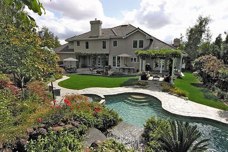 back across waterfall