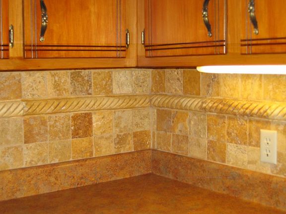 Travertine Backsplash