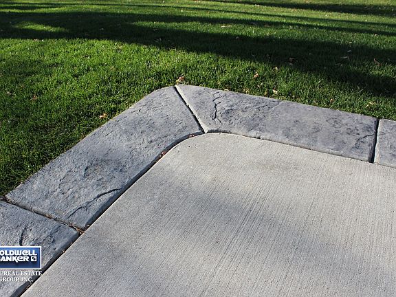 Stamped concrete patio