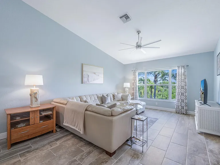 Spacious and open living room.