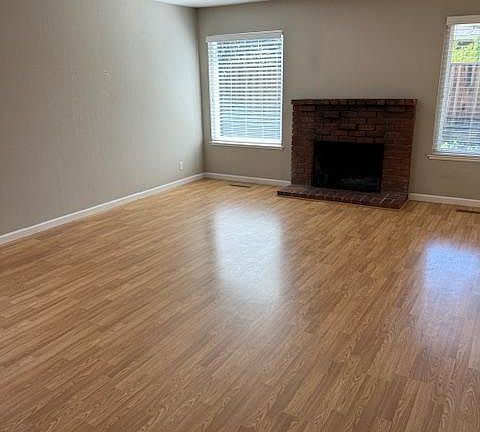 Front room with fireplace