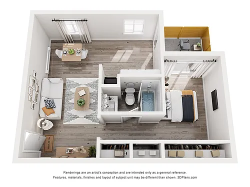 Floor plan Ponderosa - One Bedroom One Bath