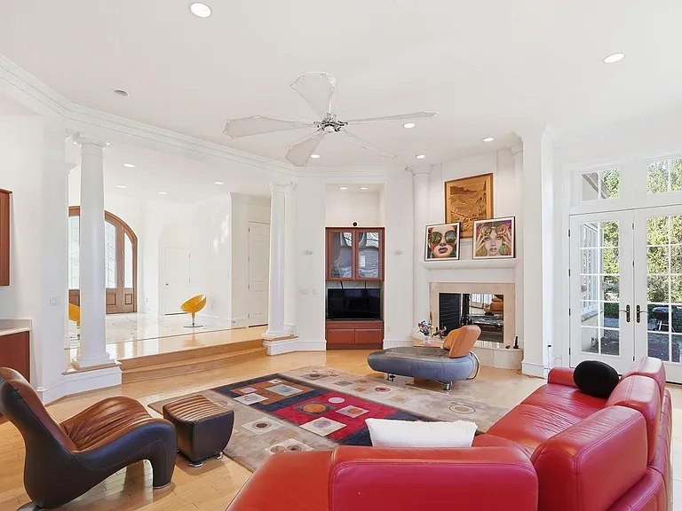 Bright and airy modern living space.
