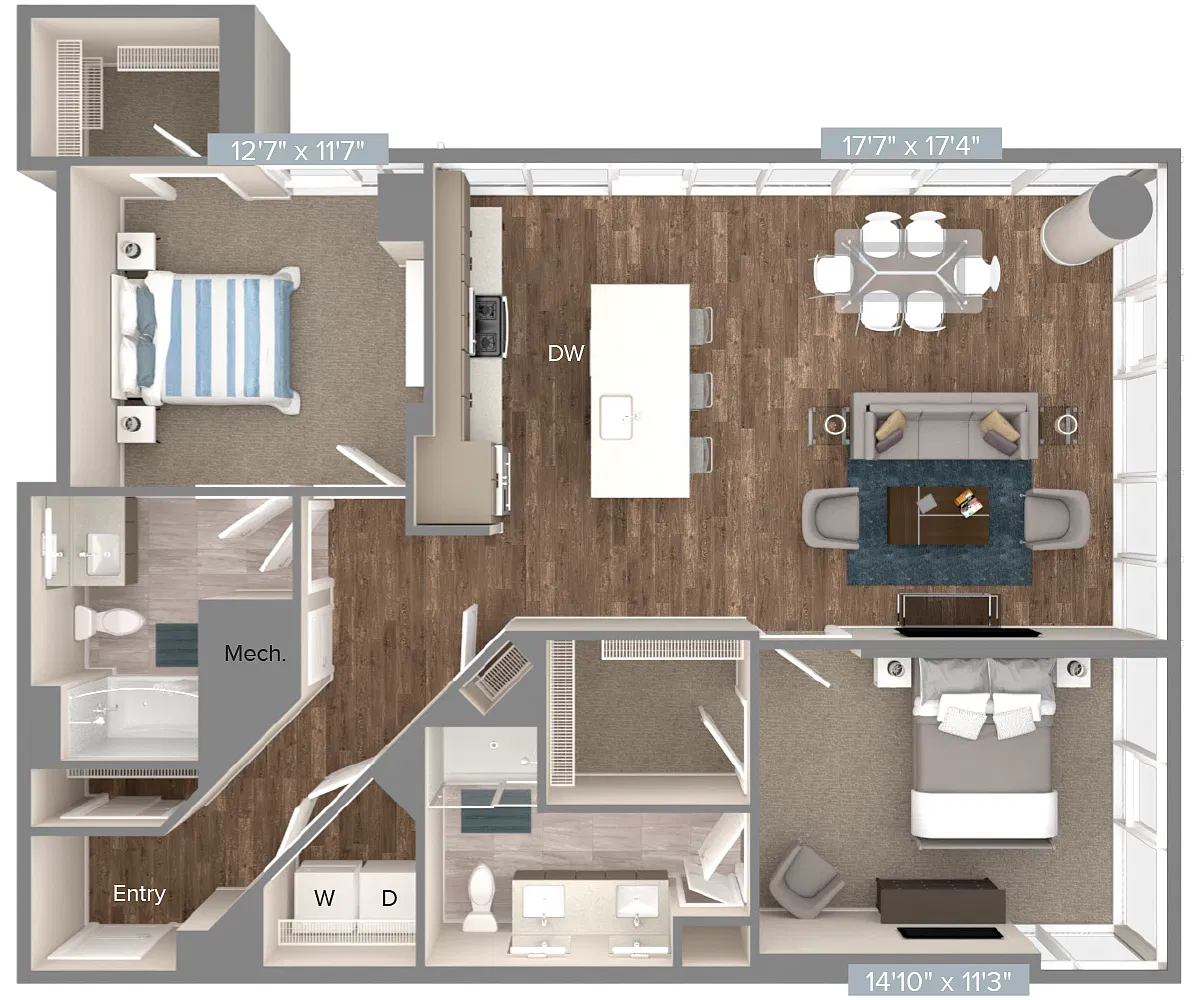 Floor plan B8-1304sf-U