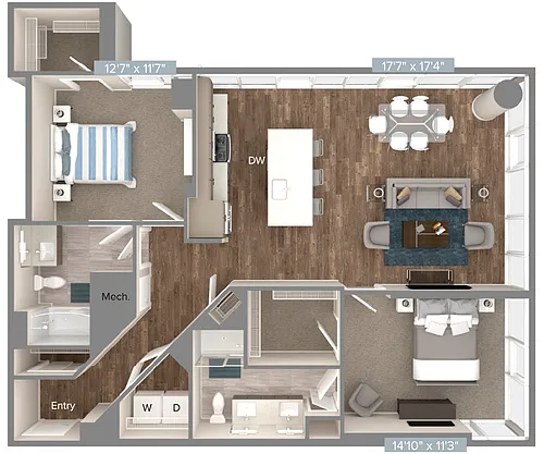 Floor plan B8-1304sf-U