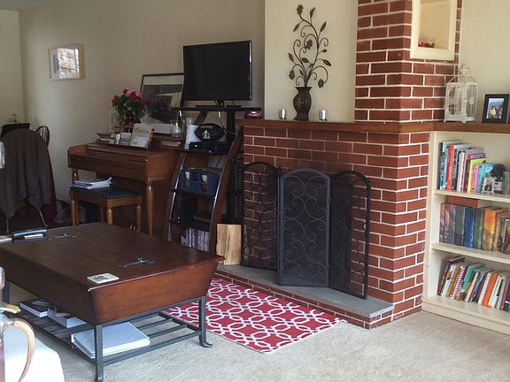 Living room fireplace