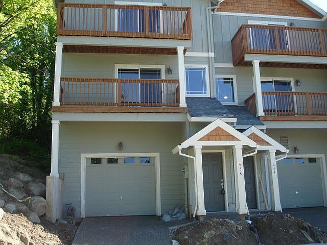 Close up, before completion of landscaping