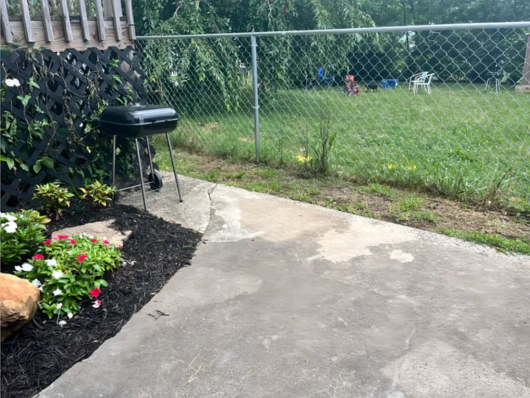 Private fenced in walkway