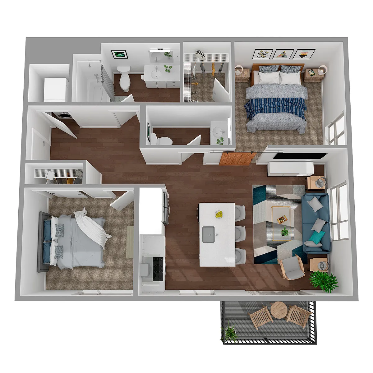 Floor plan 2X2 - B172