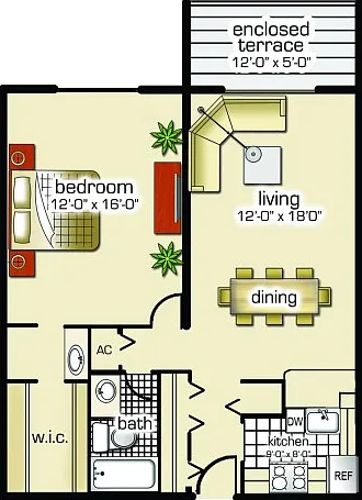 Model S | 1 Bedroom, 1.5 Baths Model S | 1 Bedroom, 1.5 Baths