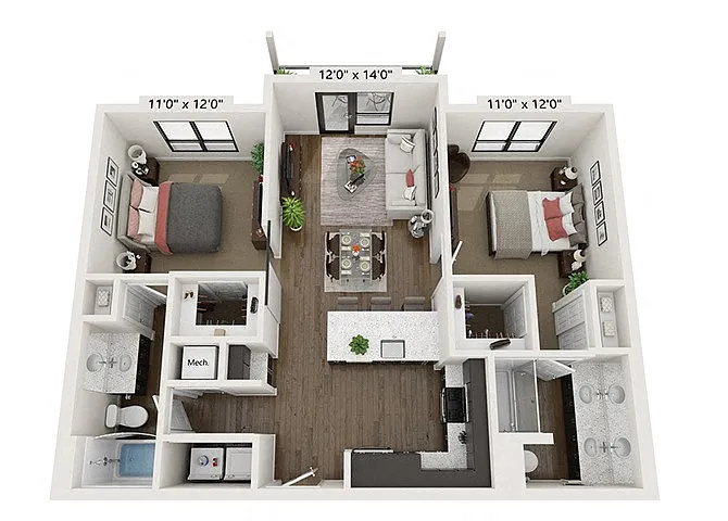 Floor plan B2A