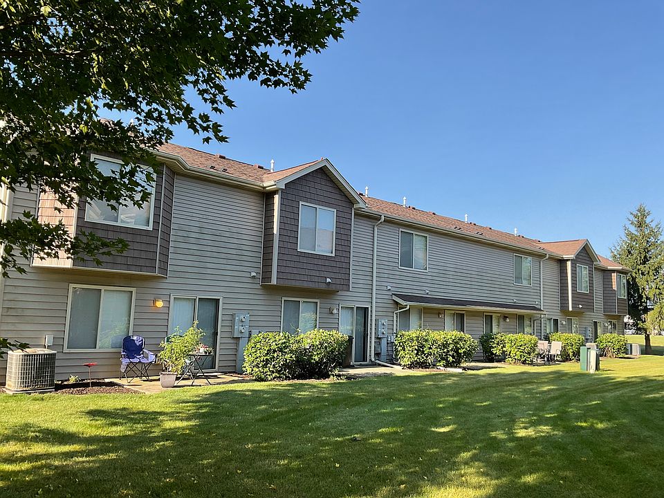Rear of building - each unit has a private patio