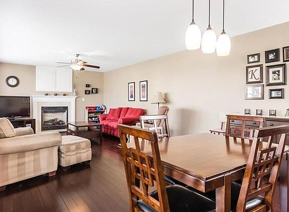 Gas Fireplace with built in shelving above for extra storage (electric is already ran too)