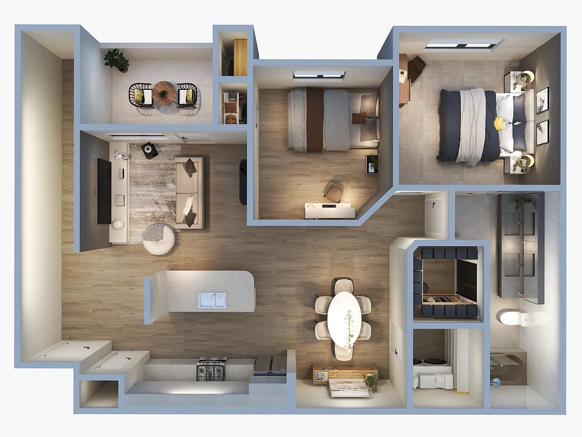 Floor plan 1 Bedroom 1 Bath