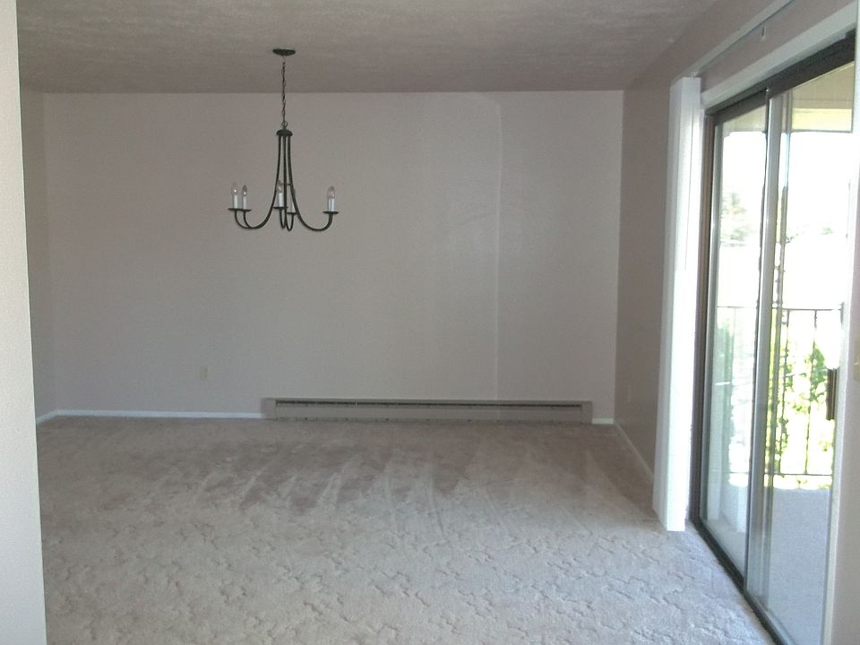 Dining room with slider to deck