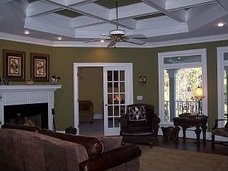 Den with Tray Cieling