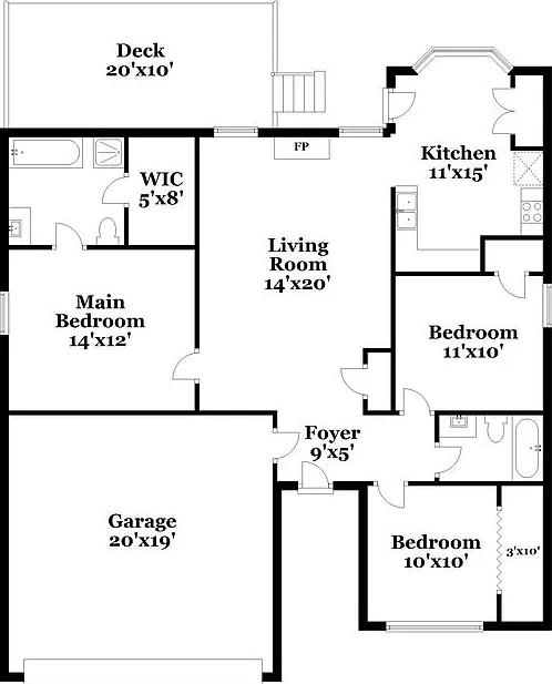 3 bed, 2.0 bath, 1218 sqft, $2,590 — Photo 2