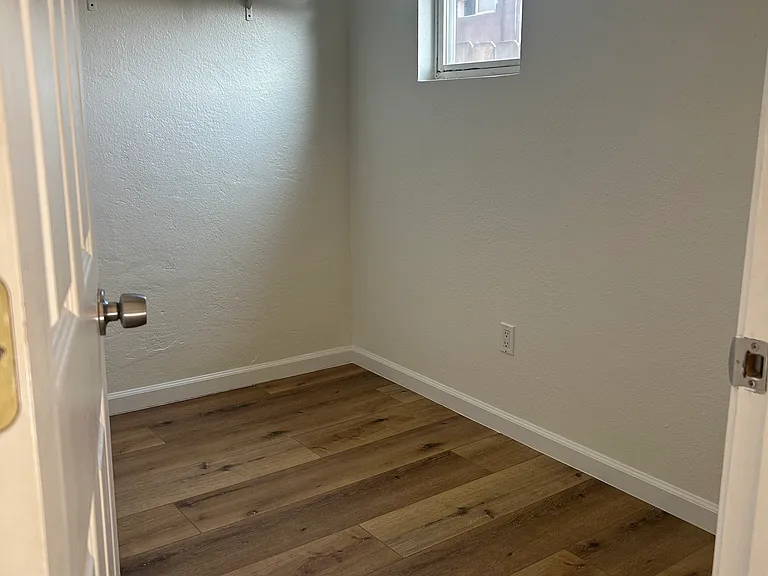 Bedroom measures 10 x 10, with a small closet
