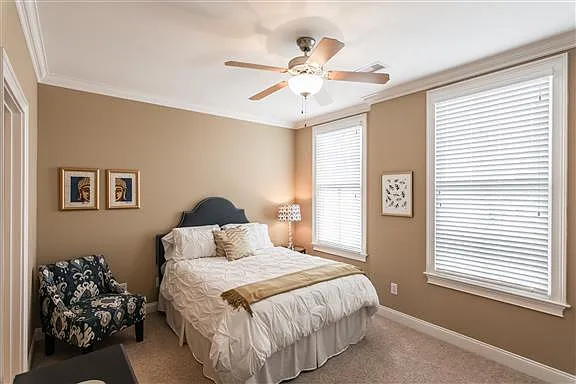 dimensions 14x12, plus walk-in closet and private full bathroom
Lots of natural light