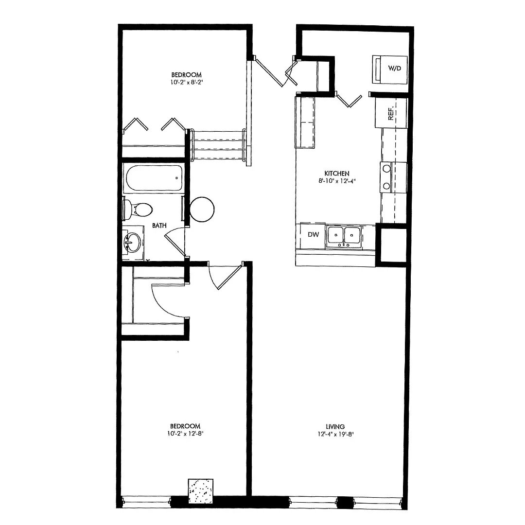 Floor plan Jamdani 1 Plus Den