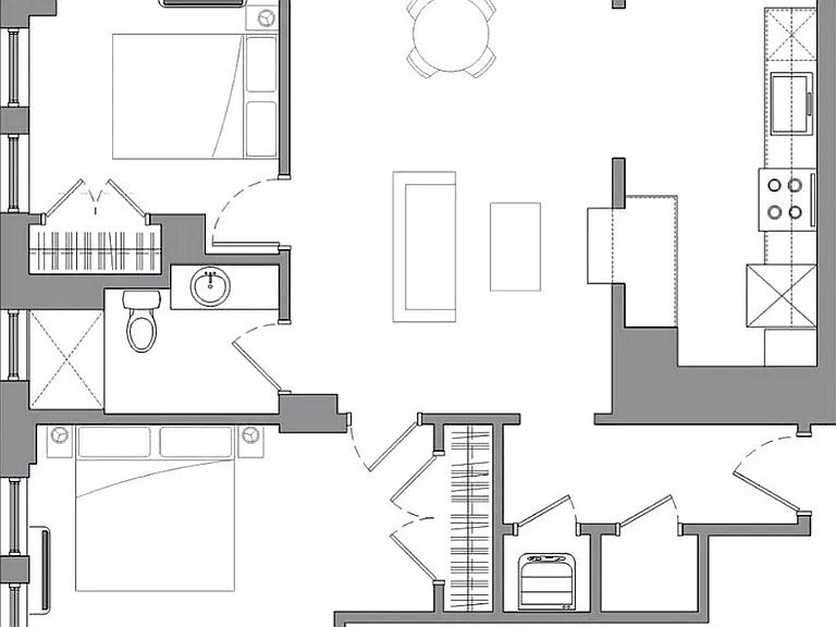 Corner Two Bedroom with Breakfast Bar Corner Two Bedroom with Breakfast Bar