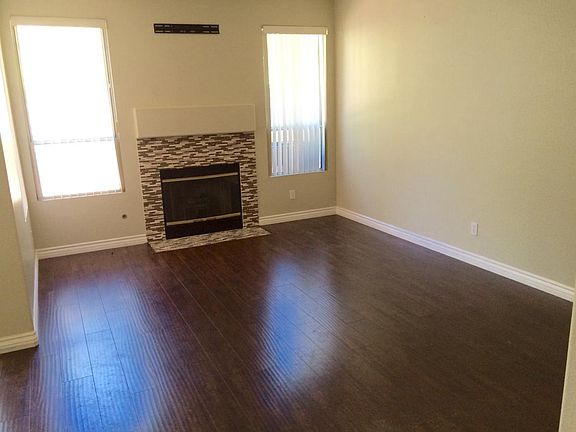 living room with fire place