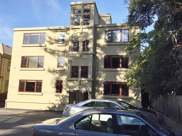 Rear of building and Parking lot