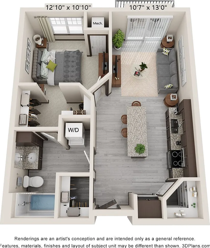 1 Bedroom/1 Bathroom Apartment — Photo 1