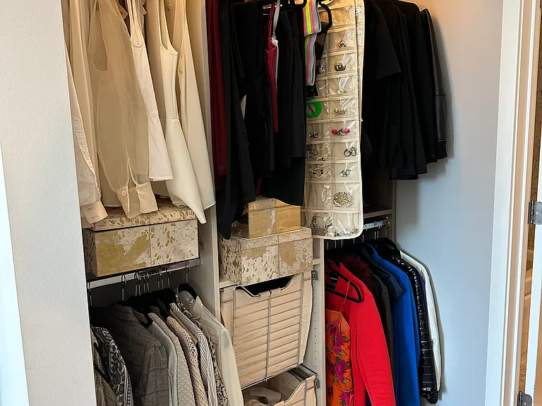 Custom closet in master bedroom
