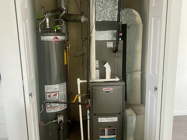 High end water heater and central air system.