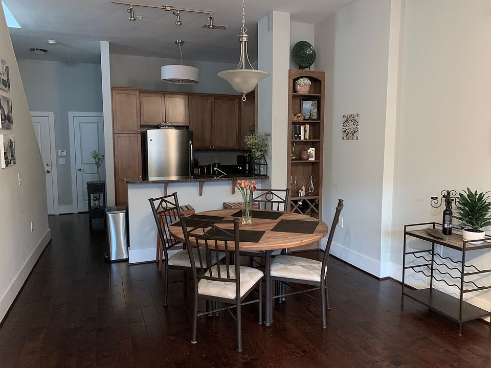 Dining room and kitchen area