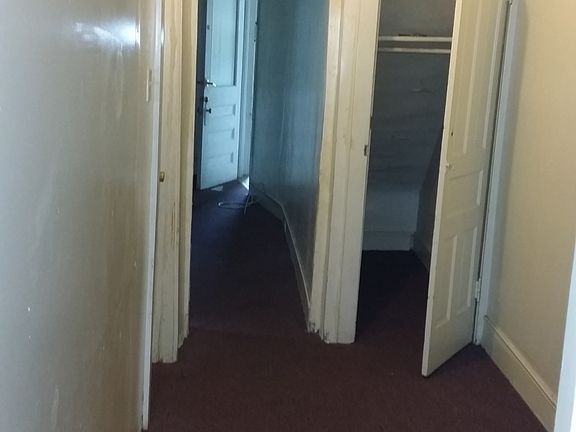 walkway with closet.