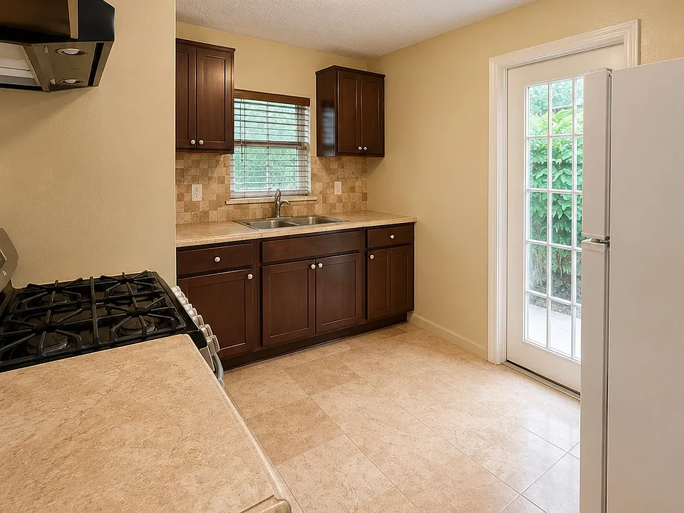 Kitchen fridge and stove included