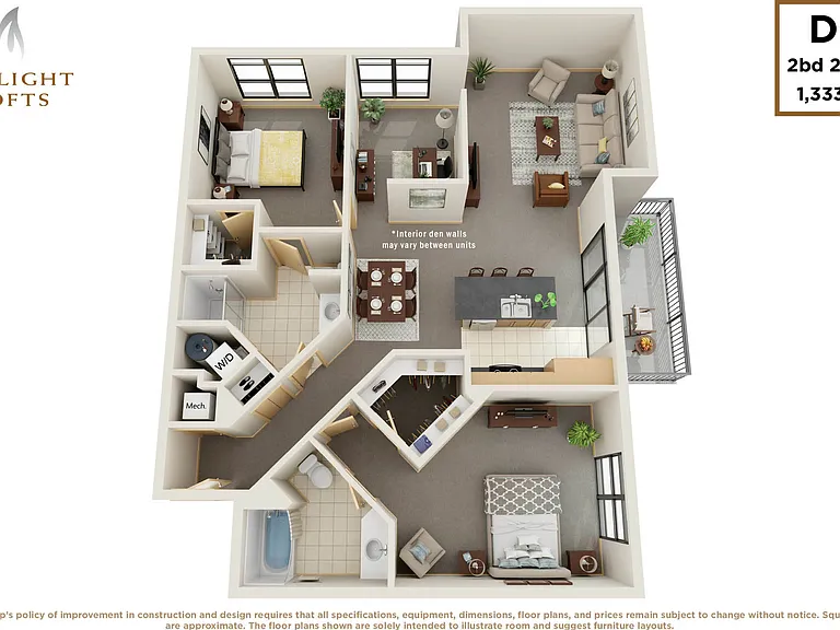 1 bedroom, 1 bath 1 bedroom, 1 bath