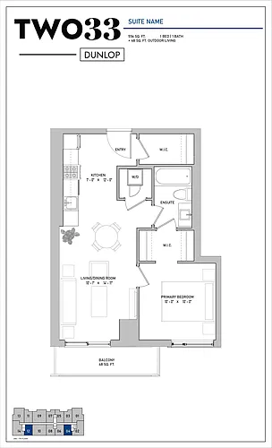 Floor plan 1 Bedroom