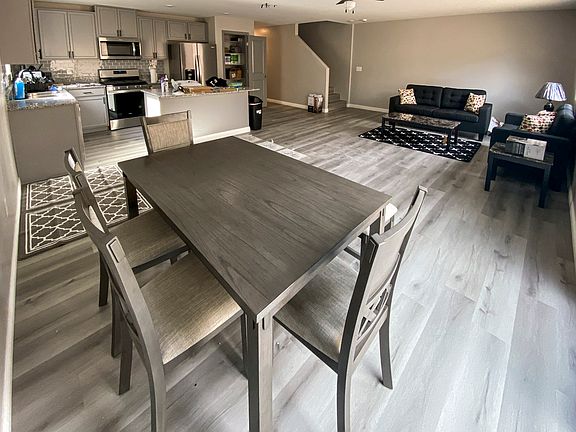 dining room view of 1st floor with full kitchen