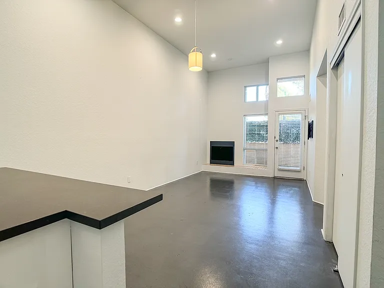 View from kitchen to living area.