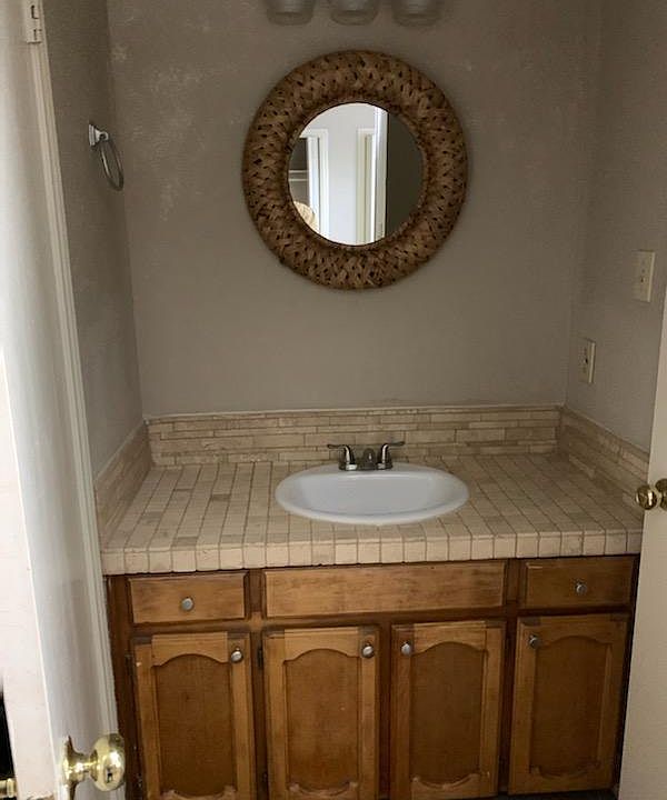 Upstairs bath vanity