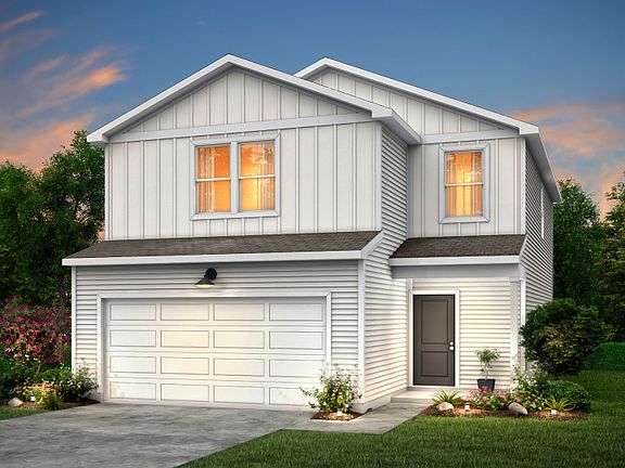 Oriole Exterior TD102 features siding, covered front door and 2 car garage