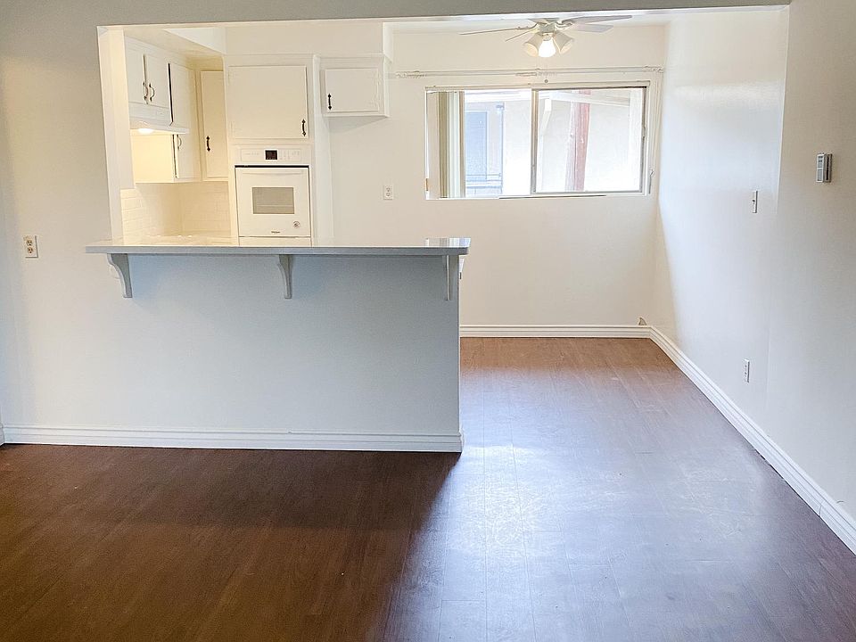 living area and kitchen