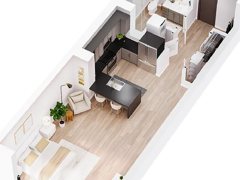 3D Slate - Studio Floor Plan - Salt Lake City, UT 3D Slate - Studio Floor Plan - Salt Lake City, UT
