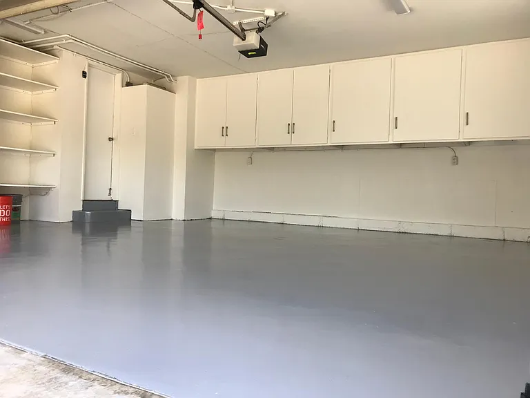 Newly epoxied garage