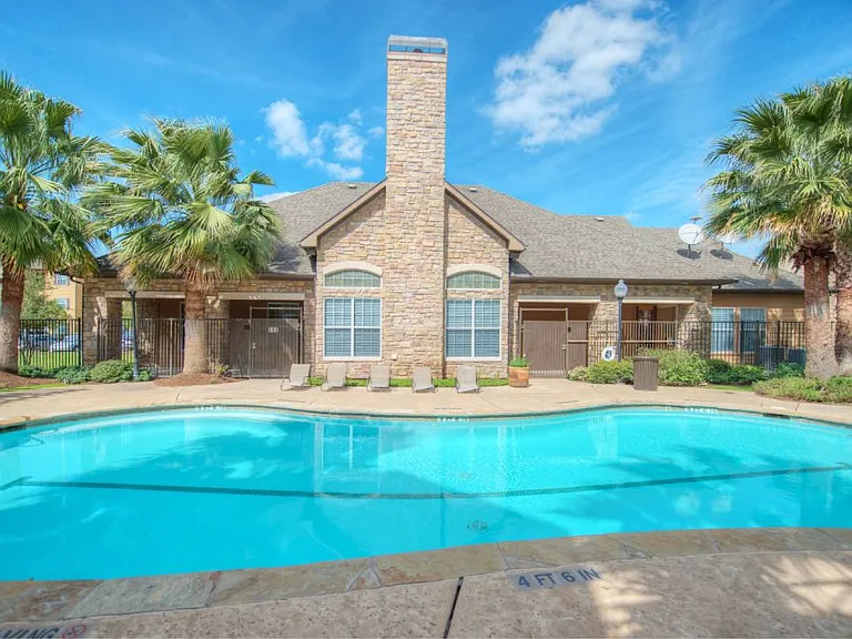 Lovely pool deck at Stonehaven Apartments in Houston, TX