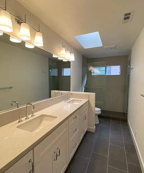 En-suite Master bath with all new shower.