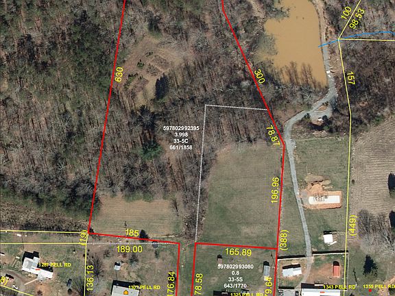 Map showing 4.8 acre lot 