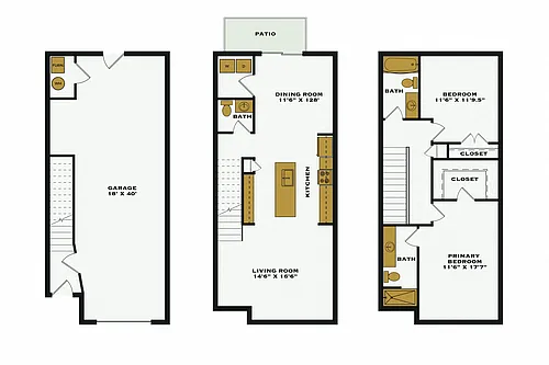 Floor plan 2x2.5 TH